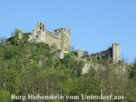 Burg Hohenstein vom Unterdorf aus